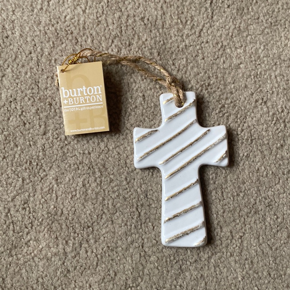 Burton and Burton Ceramic Cross Ornament